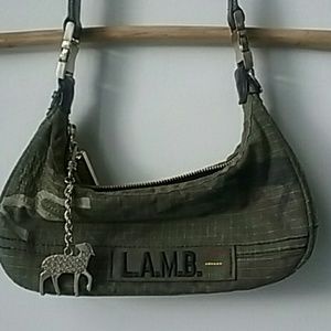 Lamb Lesportsac camo canvas hobo bag